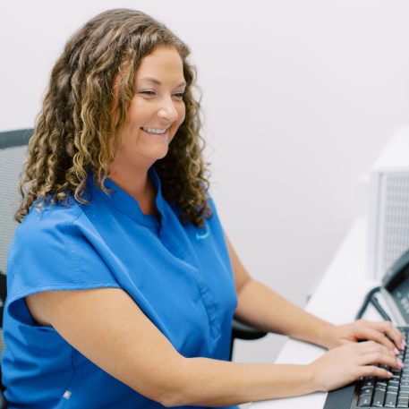 smiling staff member